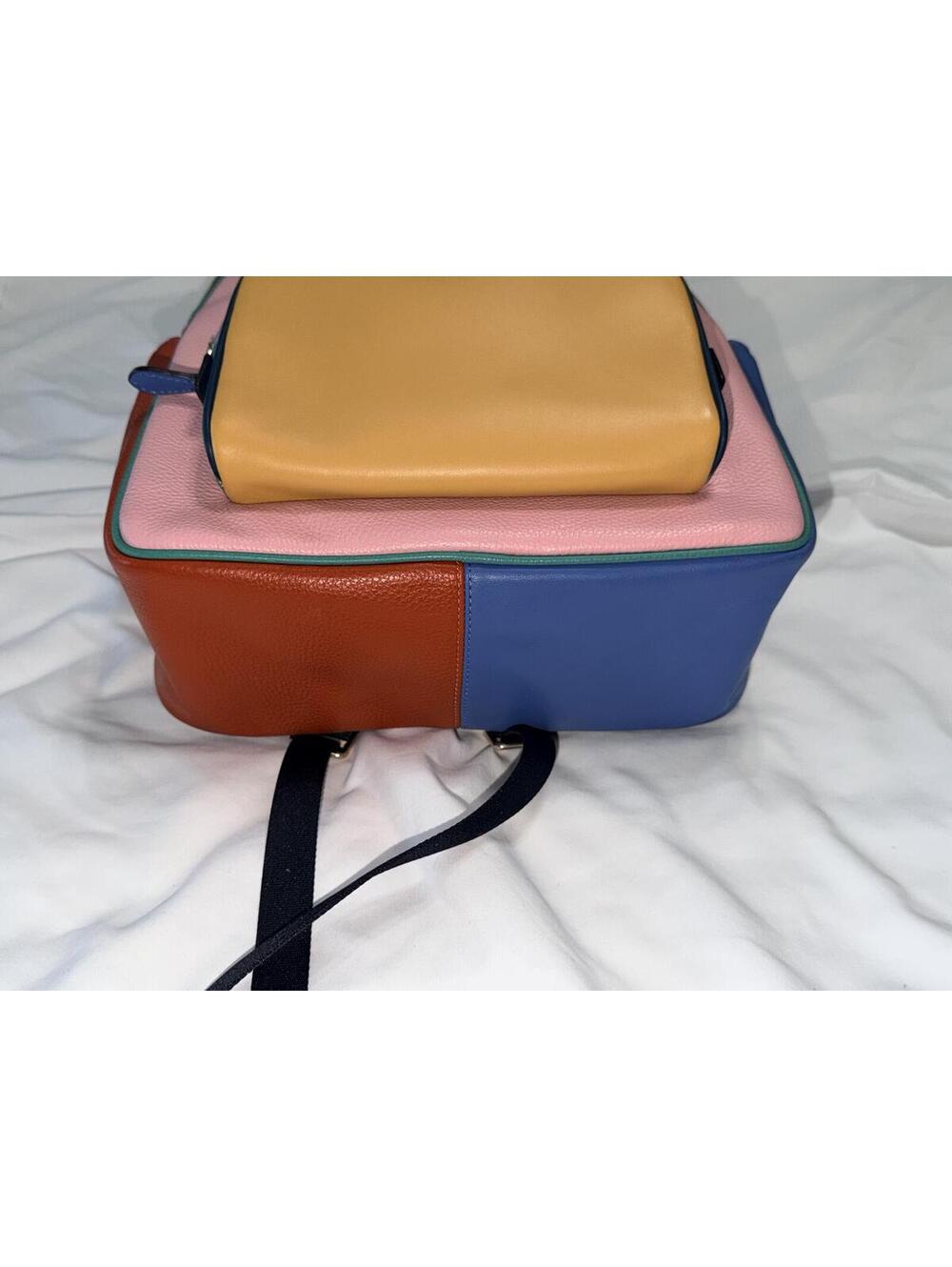 Coach Court Backpack In Colorblock Gold/Powder-Pink-Multi - Picture 4 of 8